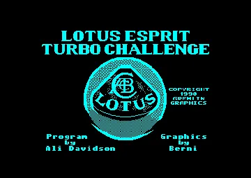 Lotus Esprit Turbo Challenge (UK) (128K) (1990) screen shot title